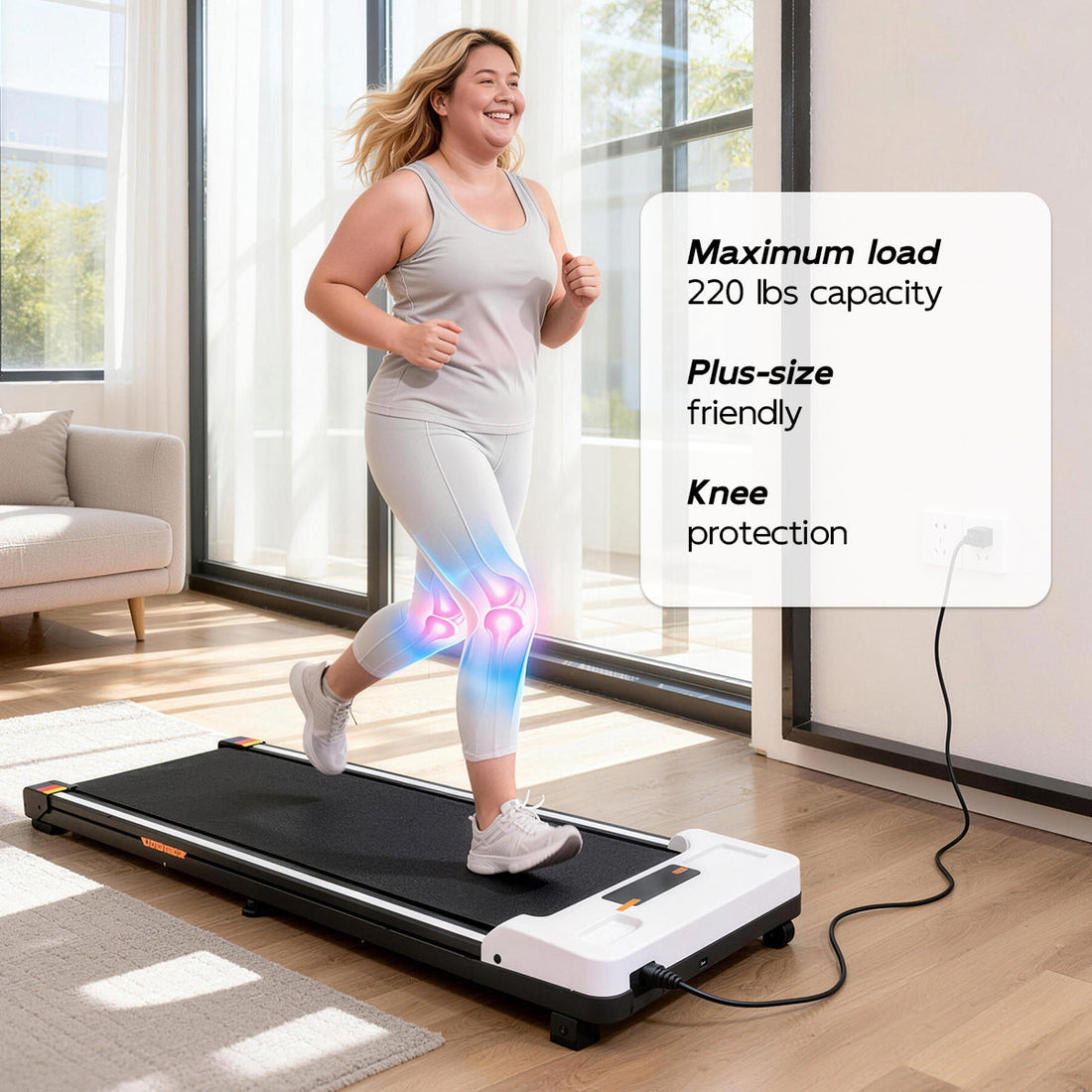 City Fitness, Home Comfort: TKW Treadmill – The Knee-Friendly Workout Companion Designed for Women