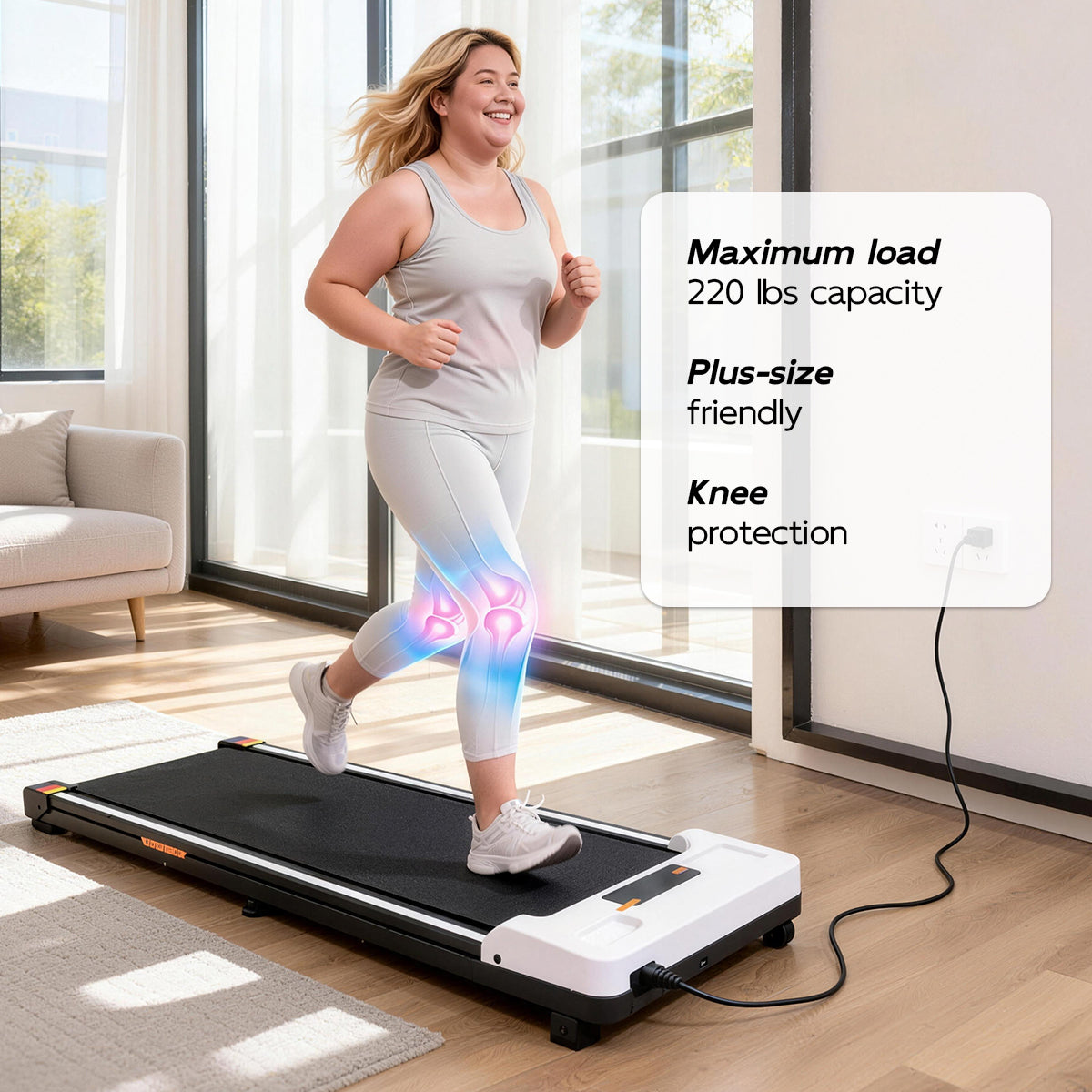 City Fitness, Home Comfort: TKW Treadmill – The Knee-Friendly Workout Companion Designed for Women