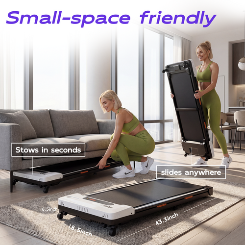 TKW 4W Smart Treadmill - Bluetooth App Sync & Foldable Handrail