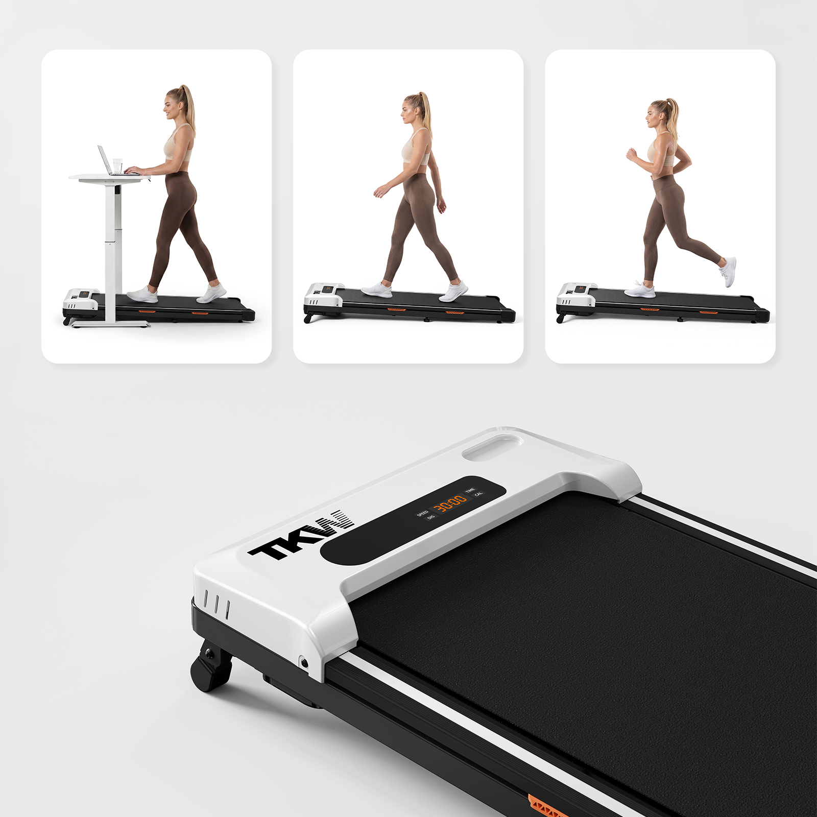 TKW 4W Smart Walking Treadmill — Quiet & Foldable