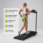 TKW 100CW/CWL/CWFL Black Walking Pad — 3-in-1 Design | 3-Level Incline & 2.5HP Motor