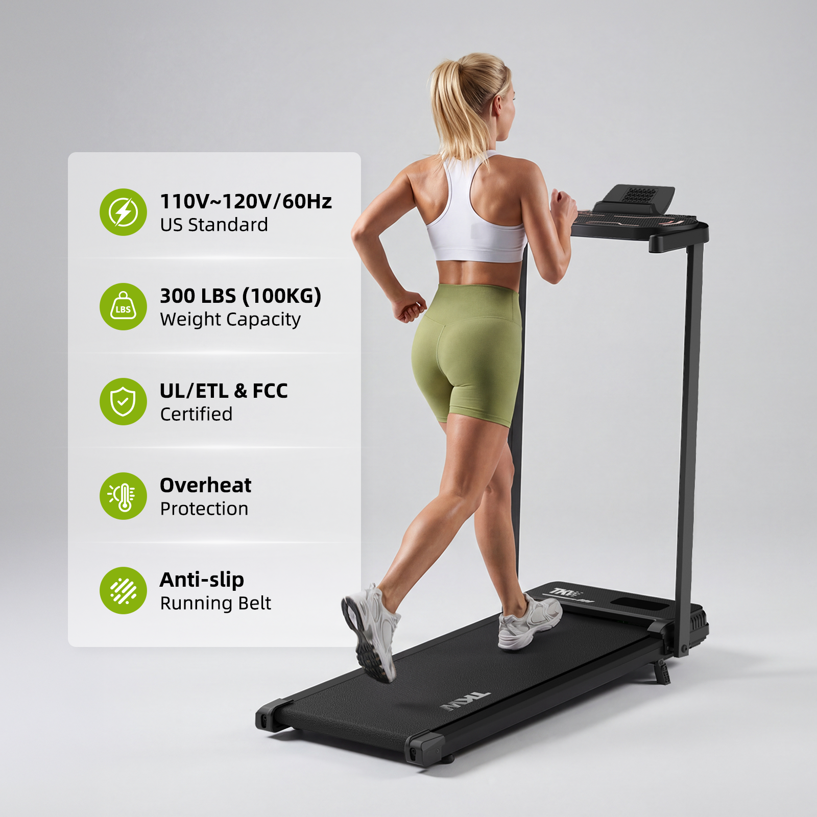 TKW 100-1CWFL Walking Pad — Foldable Incline