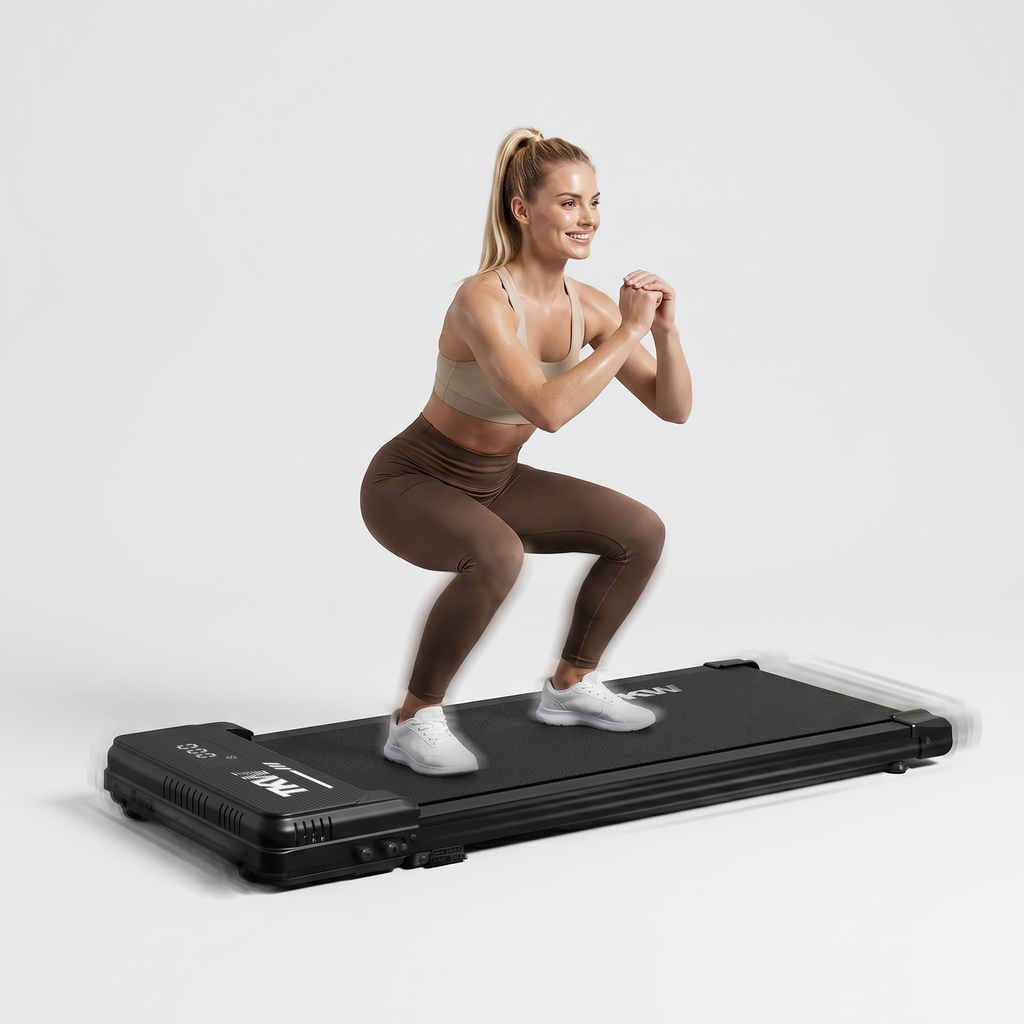 TKW 100CWL Walking Pad — 4-Speed Vibration + 3° Incline