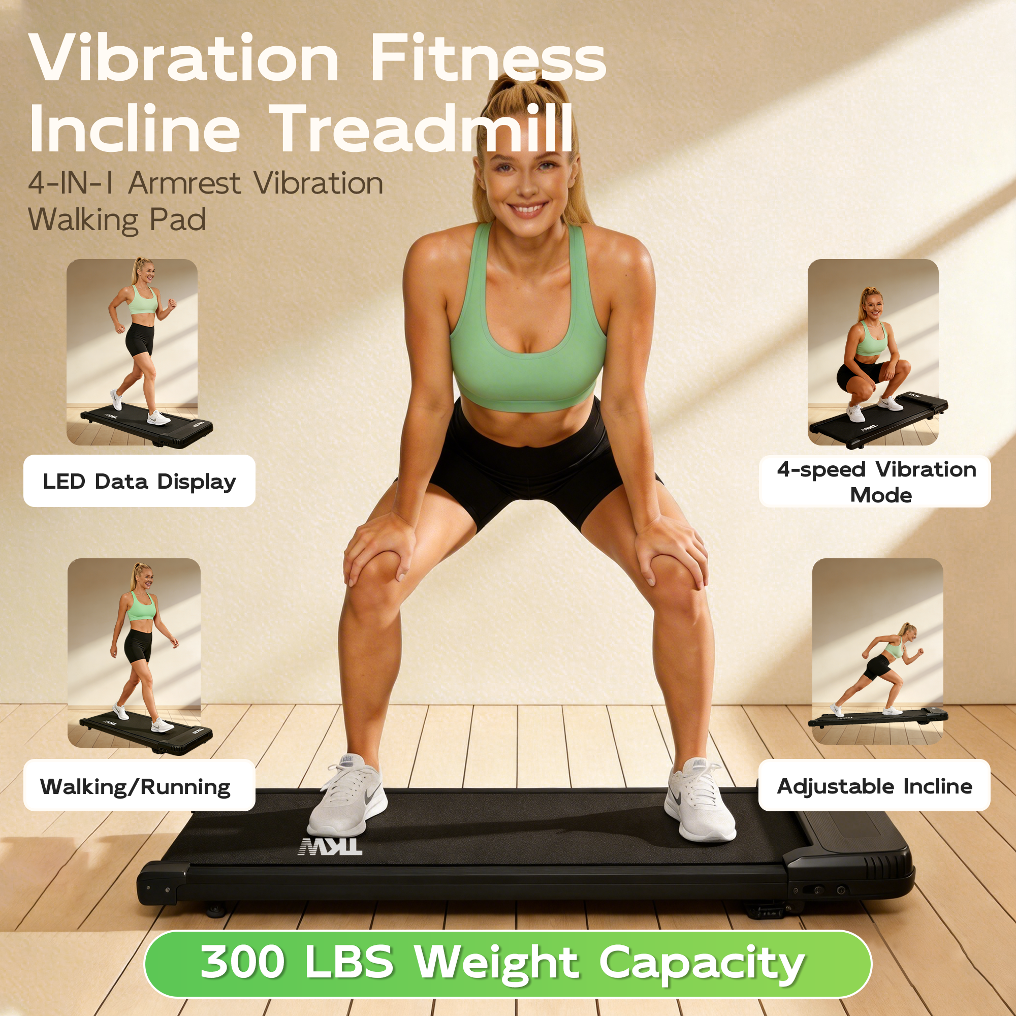 TKW 100-1CWL Walking Pad — Under-Desk Pro