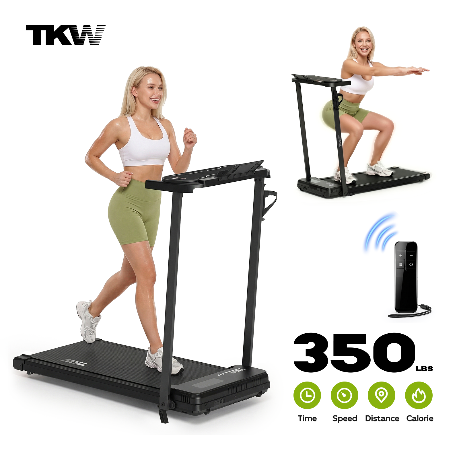 TKW 100-1CWFL Walking Pad — Foldable Incline