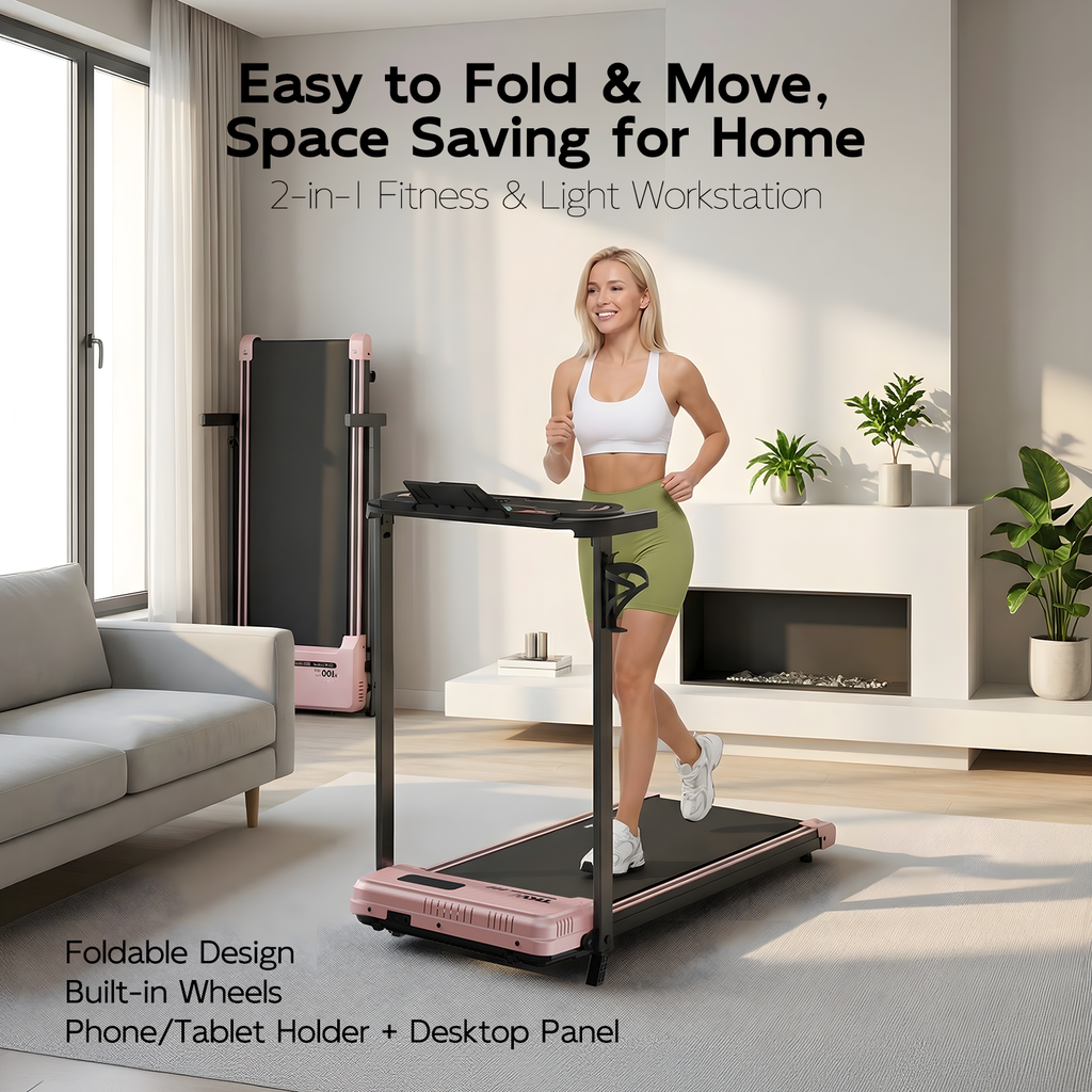 TKW 100CW/CWL/CWFL Black Walking Pad — 3-in-1 Design | 3-Level Incline & 2.5HP Motor