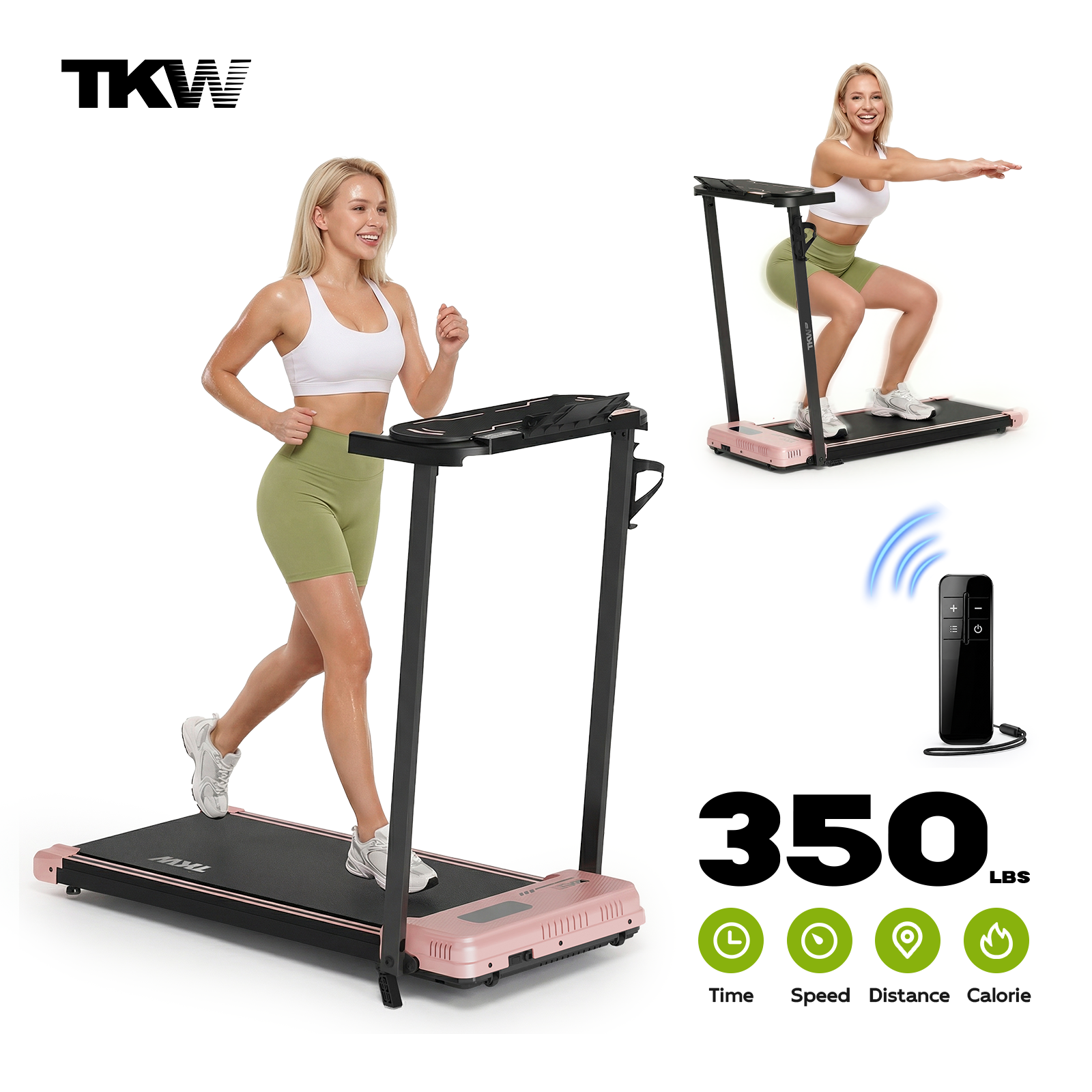 TKW 100-1CWFL Walking Pad — Foldable Incline