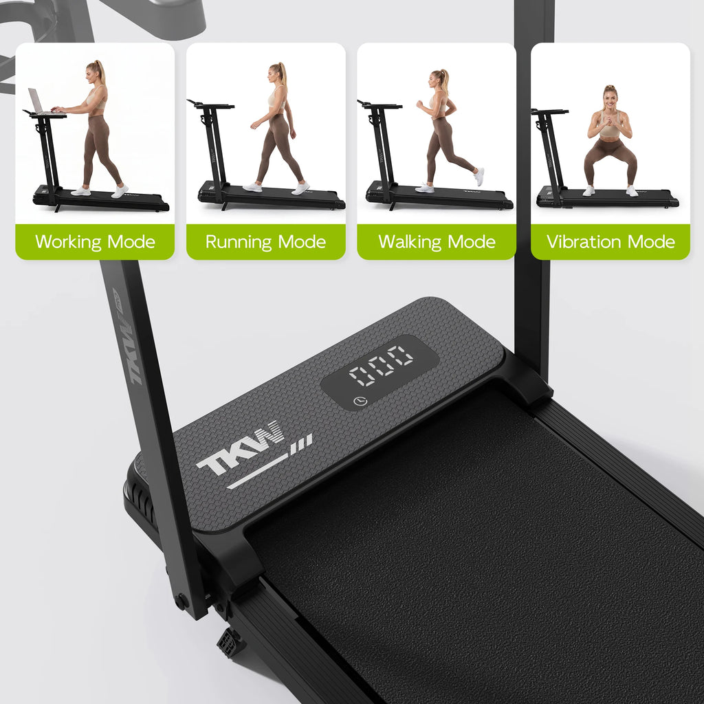 TKW 100CW/CWL/CWFL Black Walking Pad — 3-in-1 Design | 3-Level Incline & 2.5HP Motor