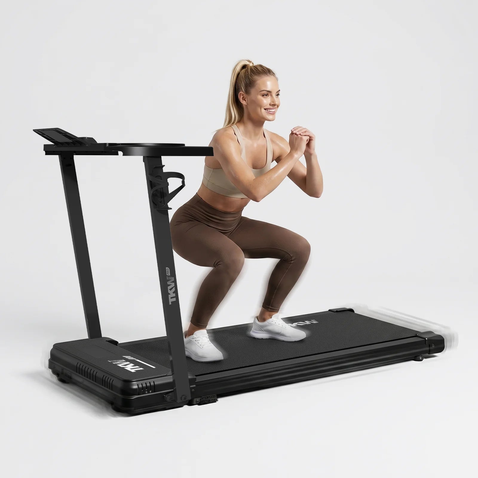 TKW 100CW/CWL/CWFL Black Walking Pad — 3-in-1 Design | 3-Level Incline & 2.5HP Motor