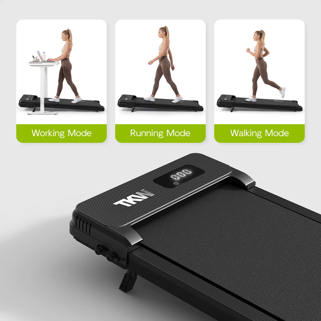 TKW 100CW/CWL/CWFL Black Walking Pad — 3-in-1 Design | 3-Level Incline & 2.5HP Motor